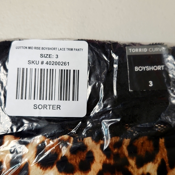 ♥️NWT VINTAGE TORRID LEOPARD ANIMAL PRINT PANTY BOYSHORT - LACE TRIM - PLUS SIZE - Picture 5 of 11